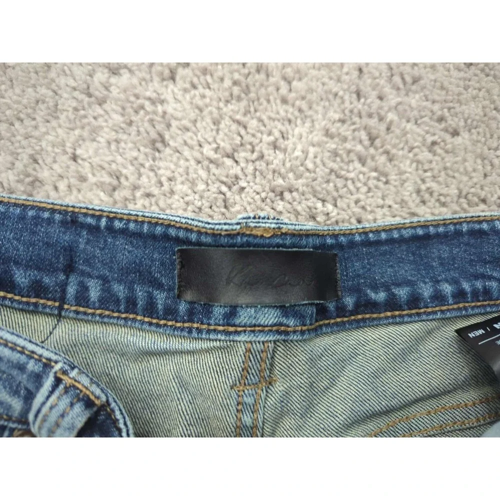 Kancan Jeans Mens 32 Blue Straight‎ Leg Mid Rise Faded Casual - Picture 2 of 8